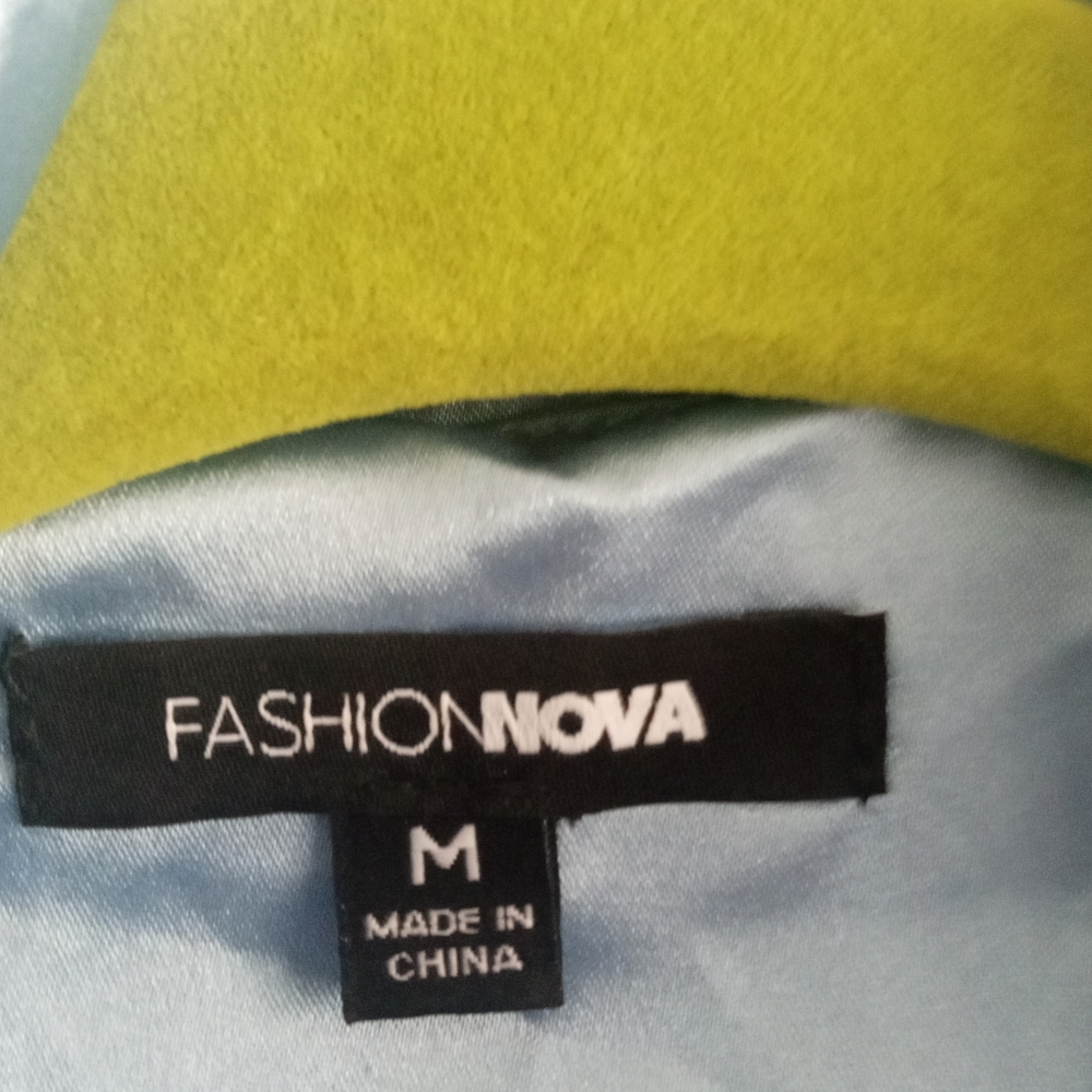 Fashion Nova Iridescent Blue Jacket - Picture 5 of 8
